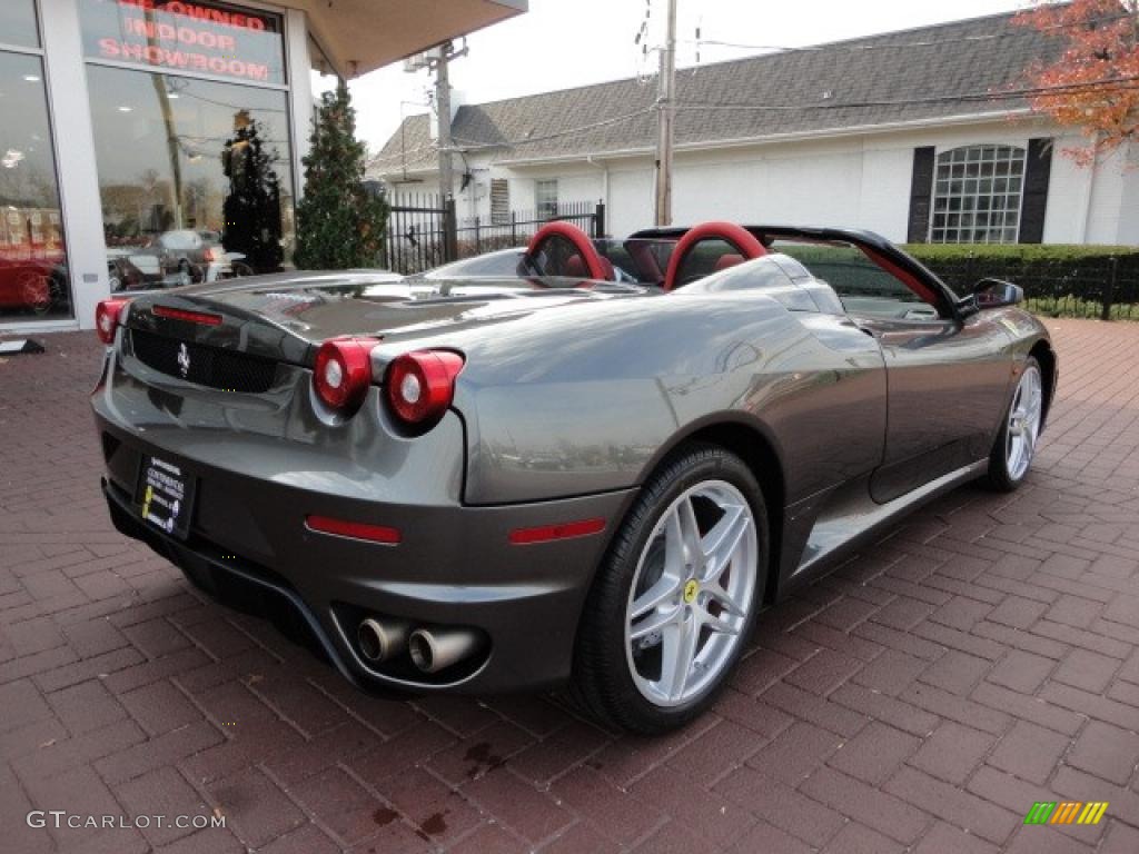 2007 F430 Spider F1 - Silverstone Gray / Red photo #8