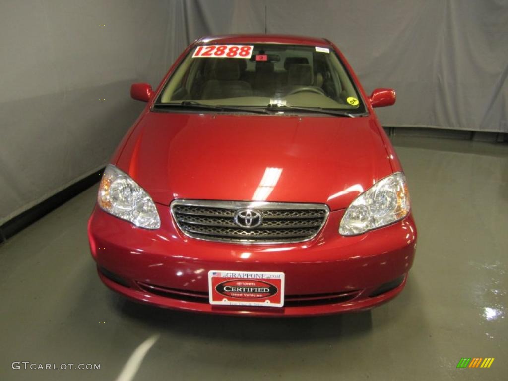 2008 Corolla LE - Barcelona Red / Beige photo #2