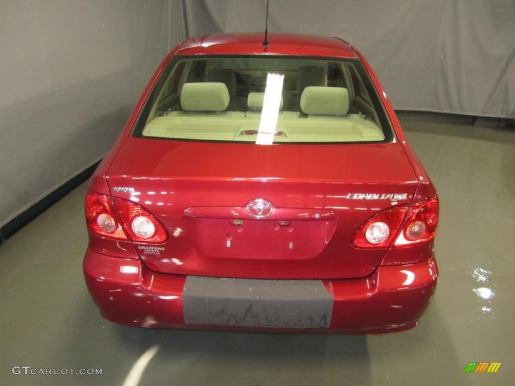2008 Corolla LE - Barcelona Red / Beige photo #10