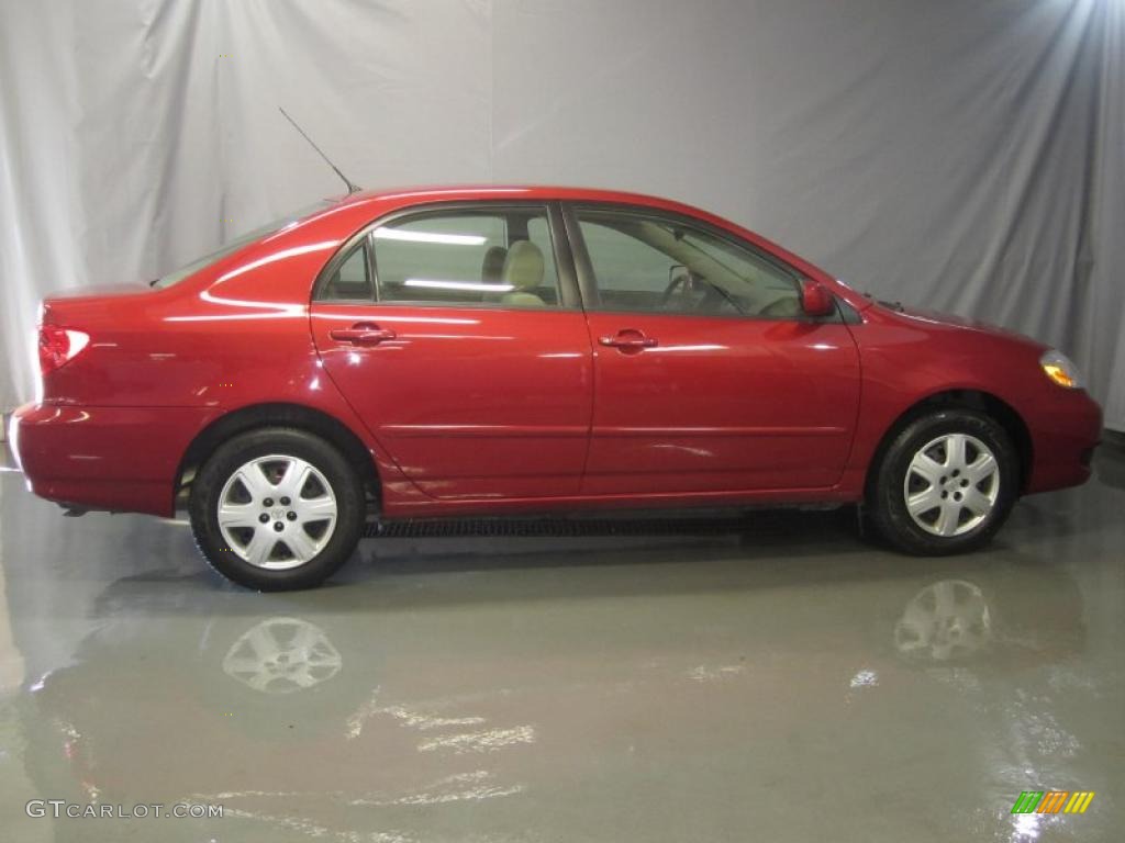 2008 Corolla LE - Barcelona Red / Beige photo #11