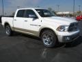 2011 Bright White Dodge Ram 1500 Laramie Crew Cab 4x4  photo #3