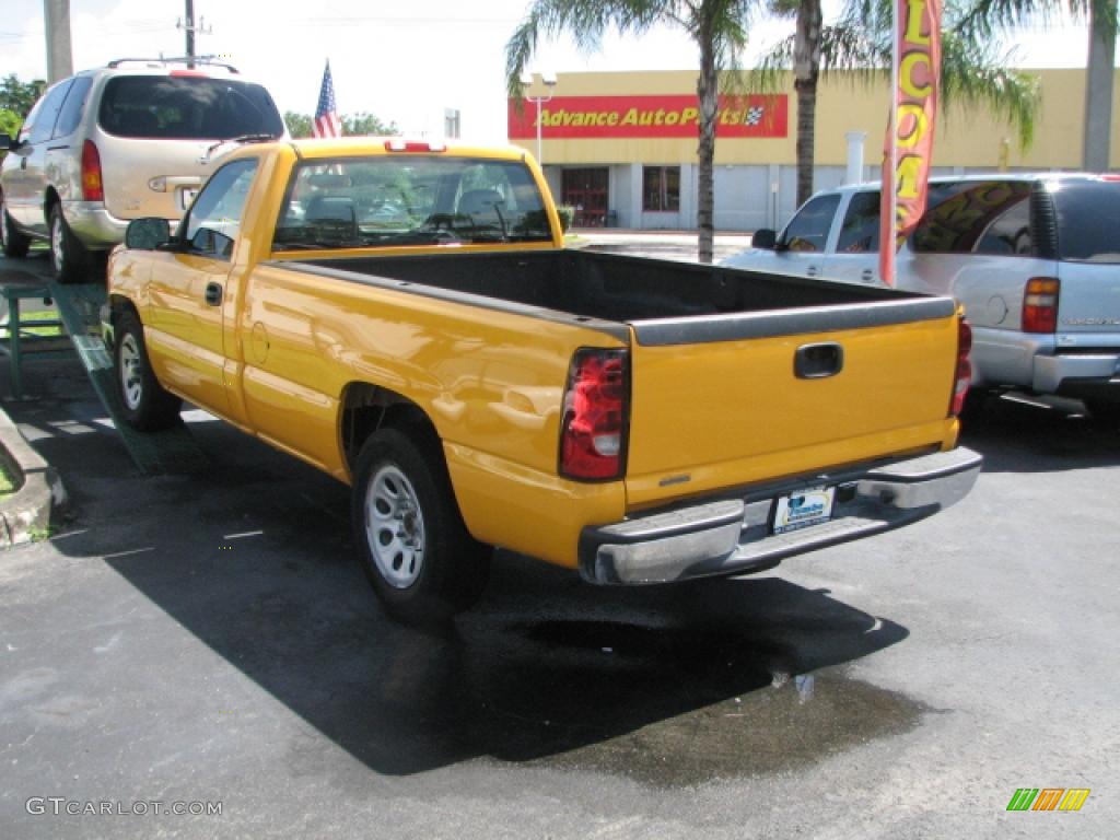 2006 Silverado 1500 Work Truck Regular Cab - Fleet Yellow / Dark Charcoal photo #3