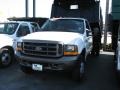 2000 Oxford White Ford F450 Super Duty XL Crew Cab Dump Truck  photo #2