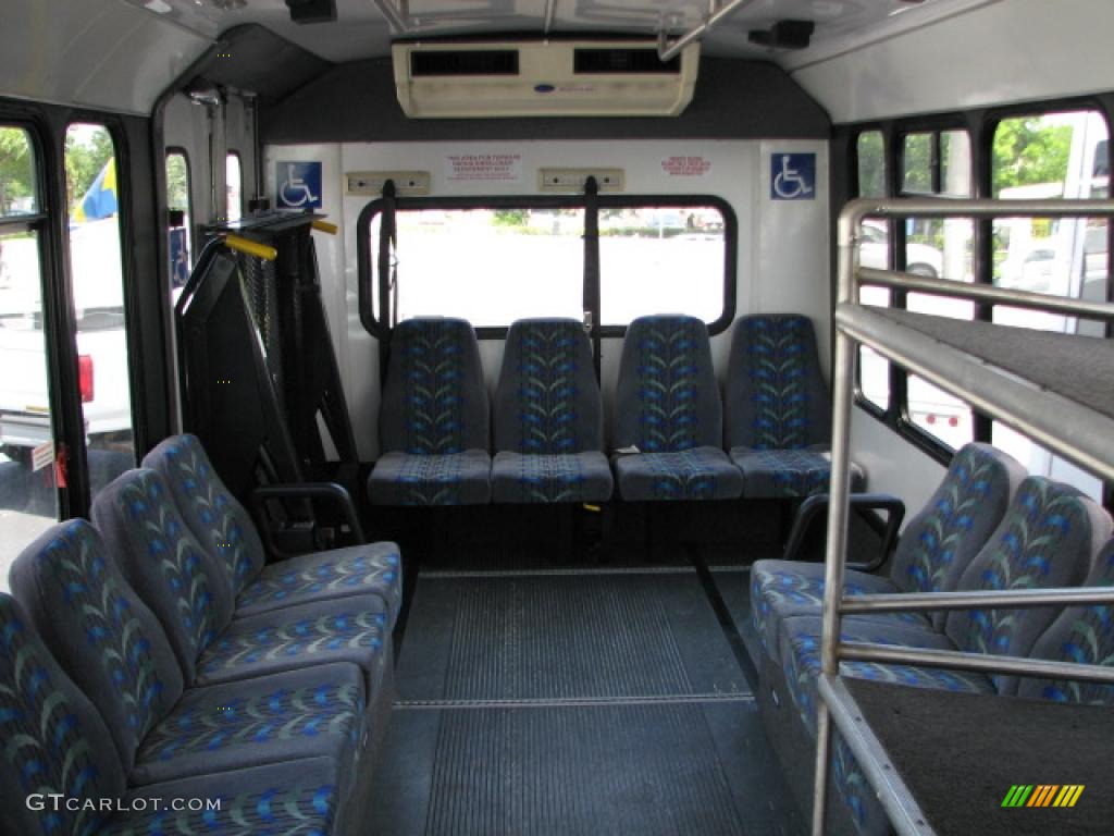 Blue Interior 2002 Ford E Series Van E450 Passenger Bus Photo #39751910