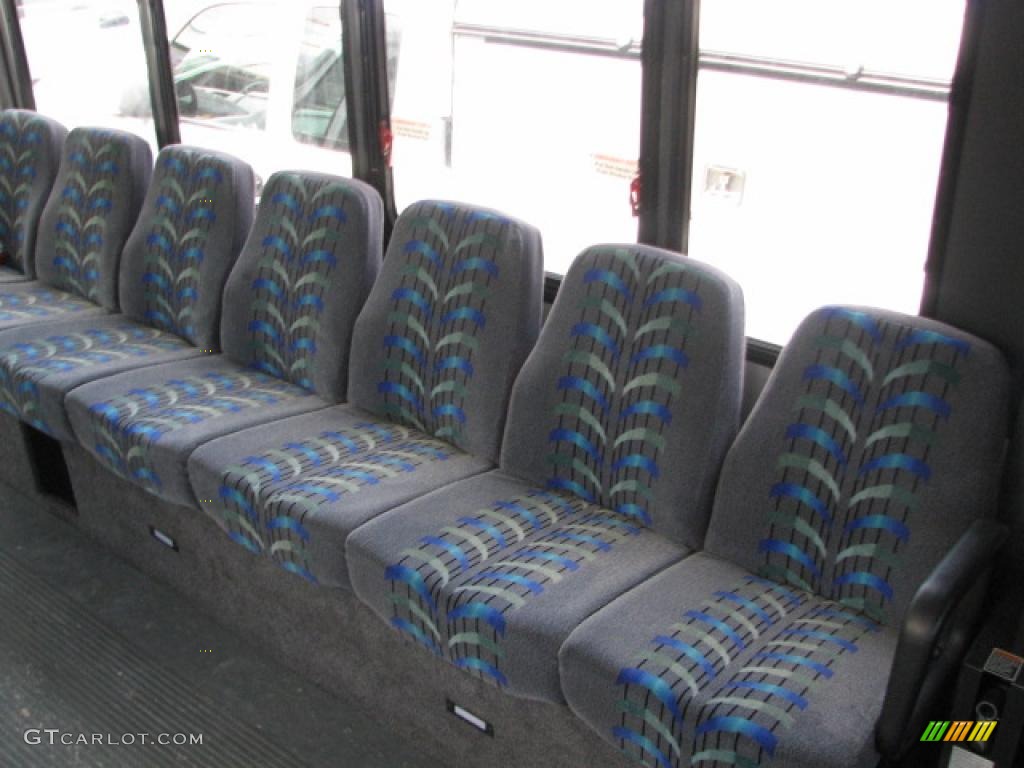 Blue Interior 2002 Ford E Series Van E450 Passenger Bus Photo #39752002