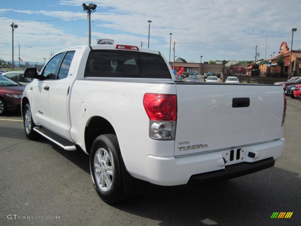 2008 Tundra SR5 Double Cab - Super White / Graphite Gray photo #3