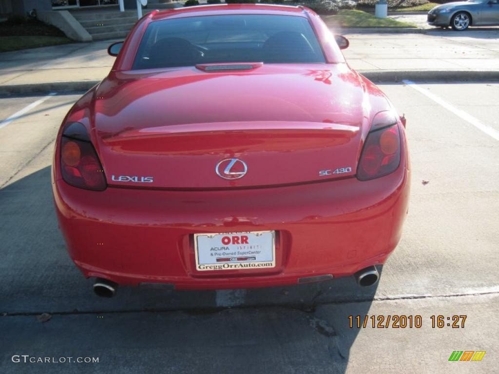 2002 SC 430 - Absolutely Red / Saddle photo #3
