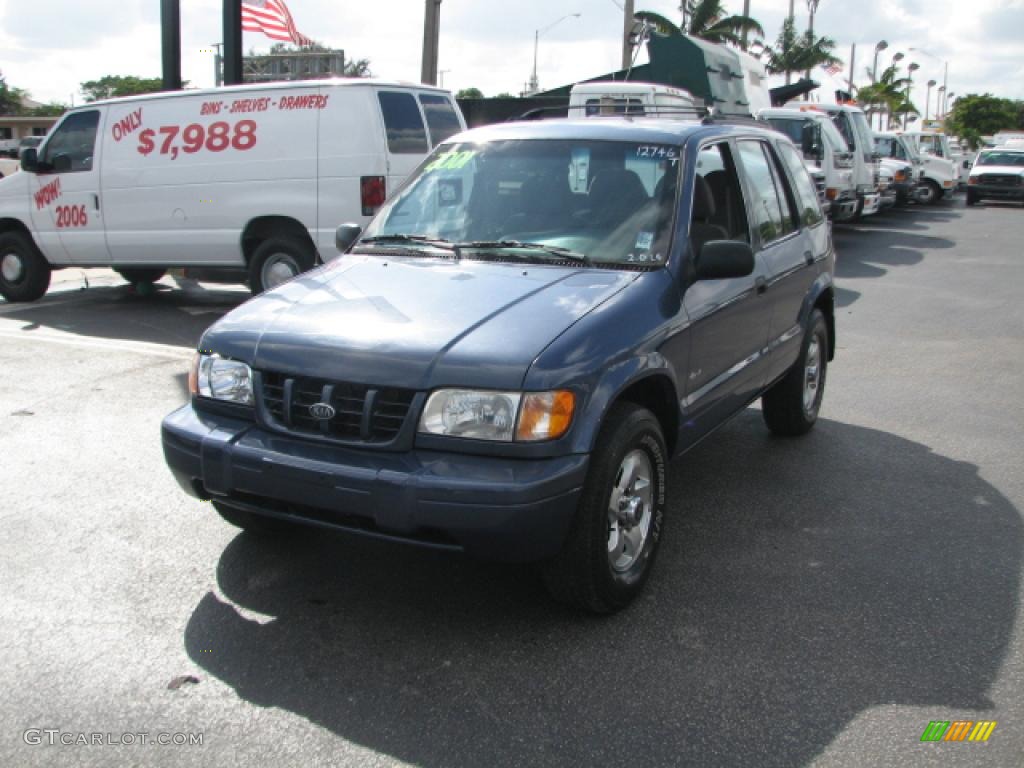 2001 Sportage EX 4x4 - Slate Blue / Gray photo #4