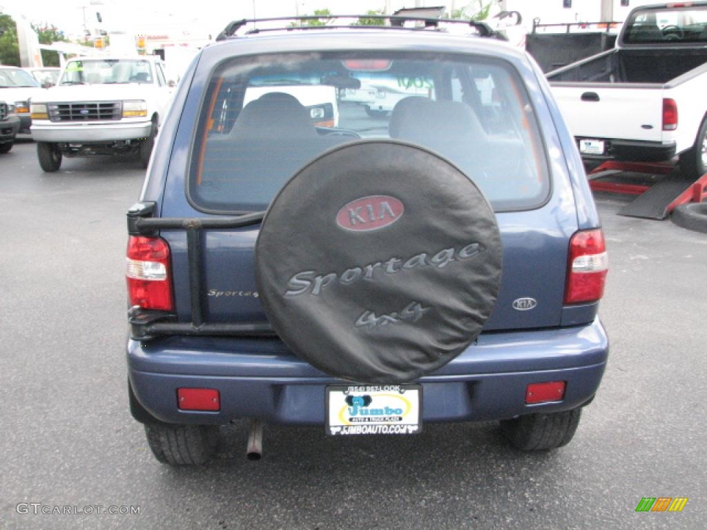 2001 Sportage EX 4x4 - Slate Blue / Gray photo #7