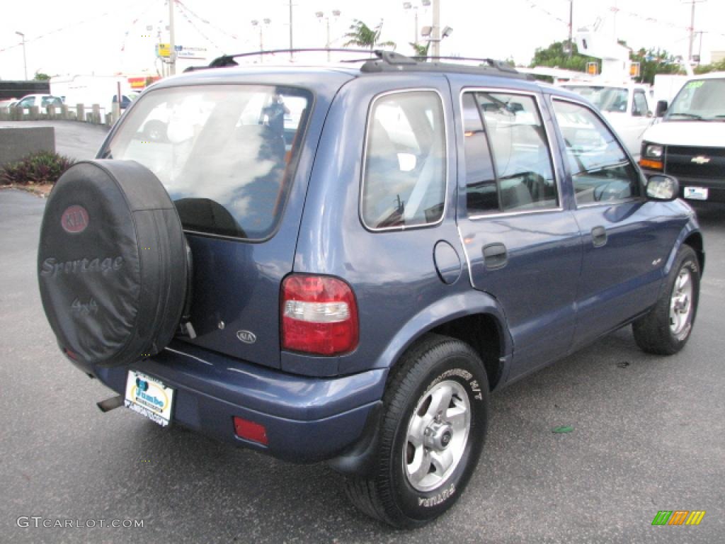 2001 Sportage EX 4x4 - Slate Blue / Gray photo #8