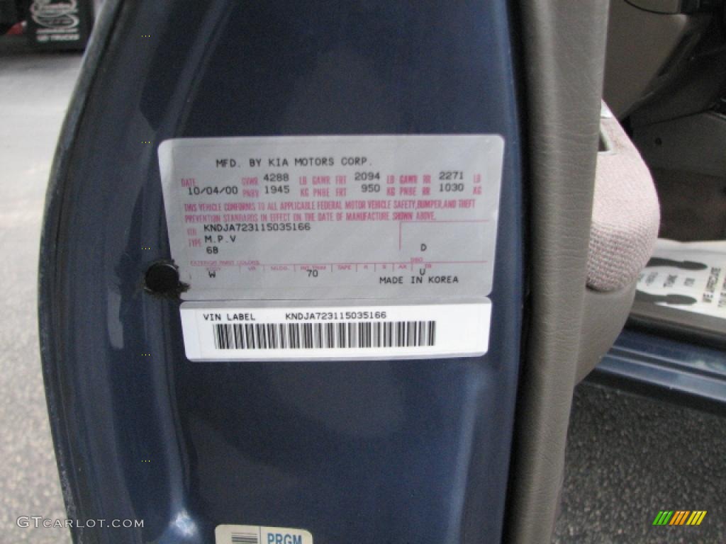 2001 Sportage EX 4x4 - Slate Blue / Gray photo #16