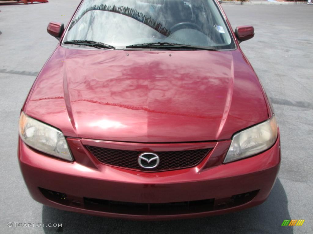 2003 Protege LX - Garnet Red Mica / Gray photo #3