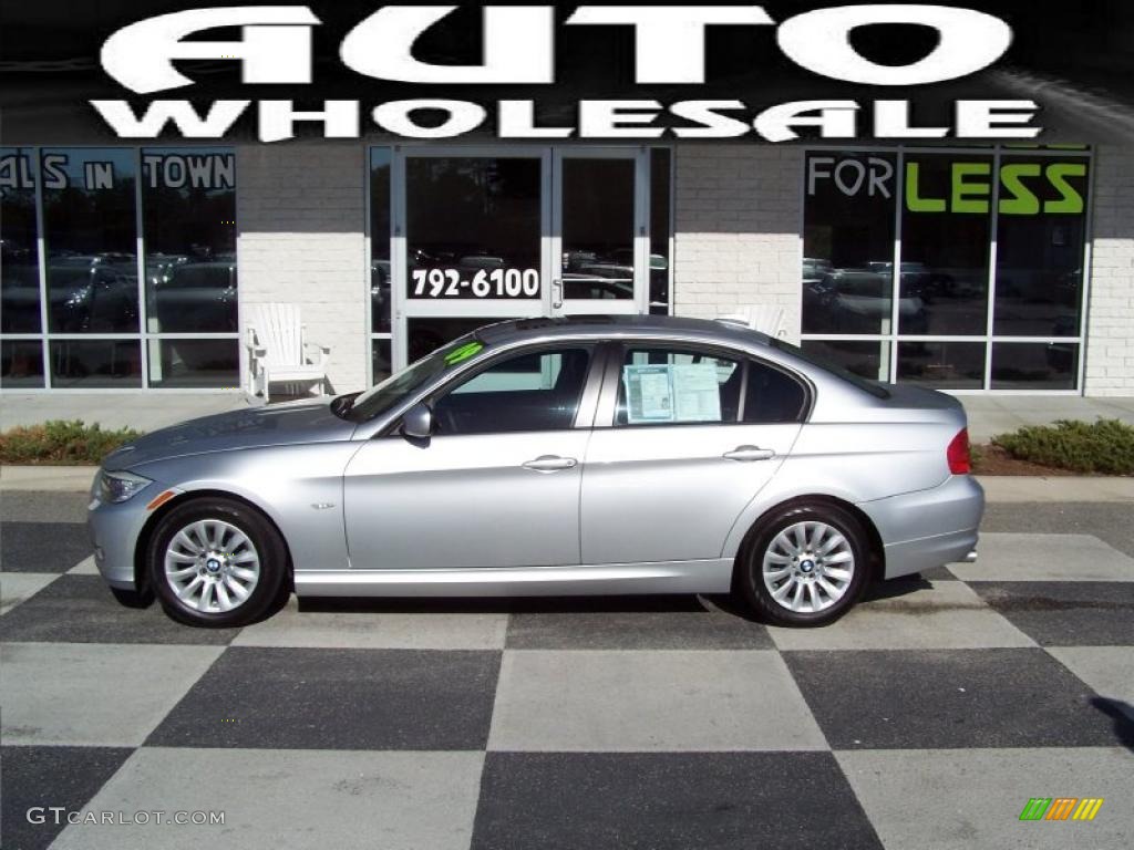 2009 3 Series 328i Sedan - Titanium Silver Metallic / Grey photo #1