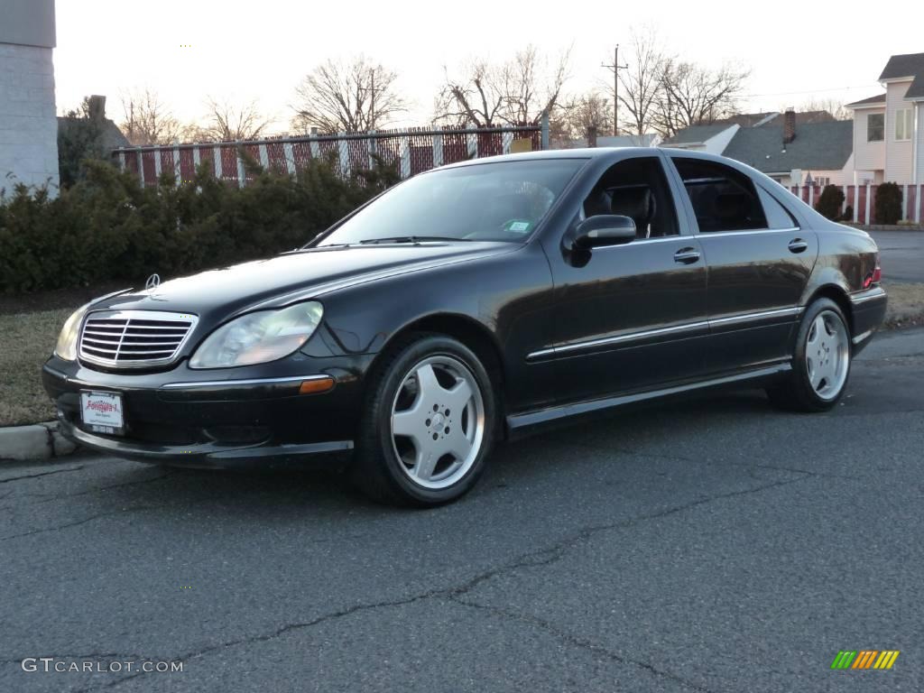 2000 S 500 Sedan - Black / Charcoal photo #1