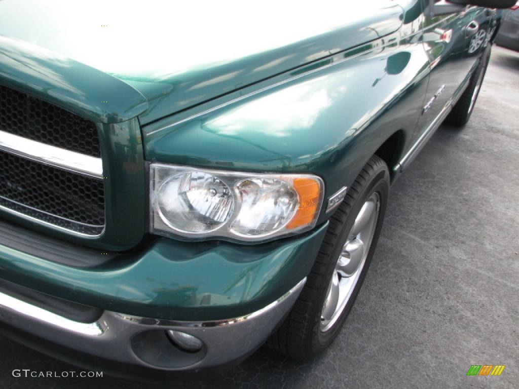 2003 Ram 1500 Laramie Quad Cab - Timberline Green Pearl / Dark Slate Gray photo #4