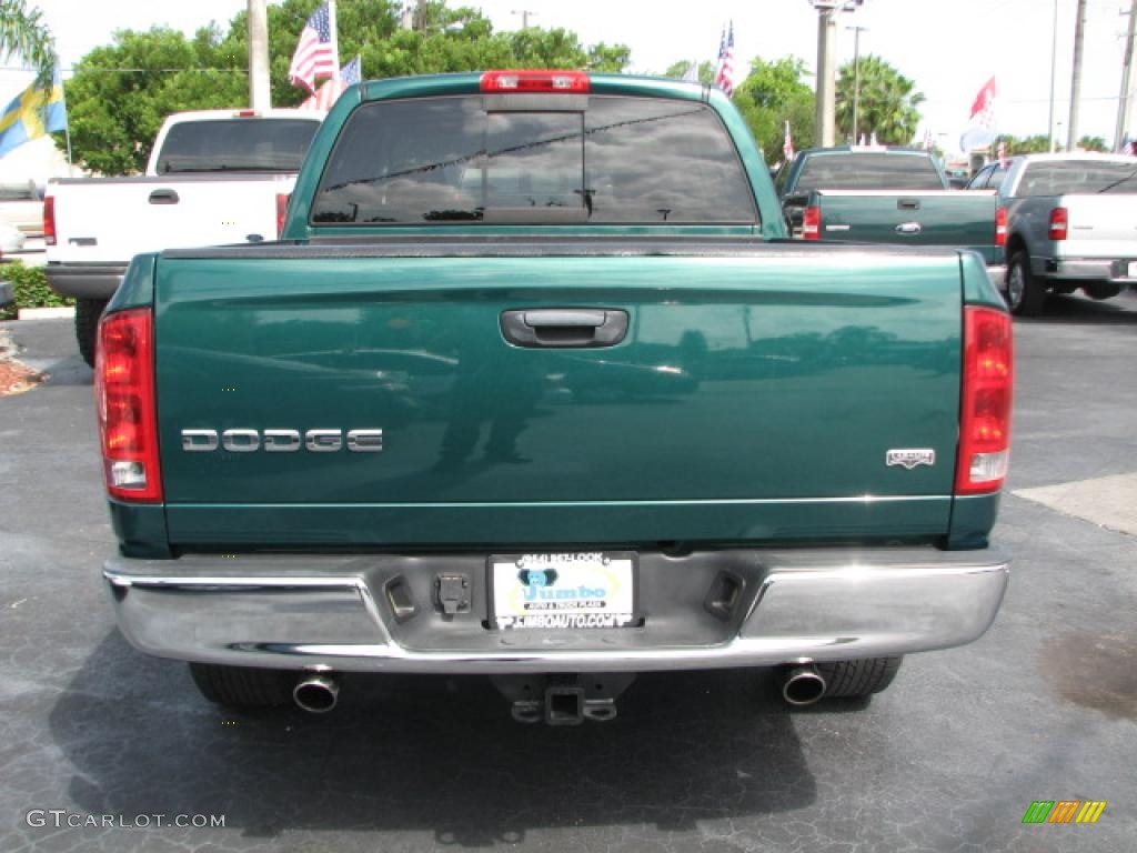 2003 Ram 1500 Laramie Quad Cab - Timberline Green Pearl / Dark Slate Gray photo #8