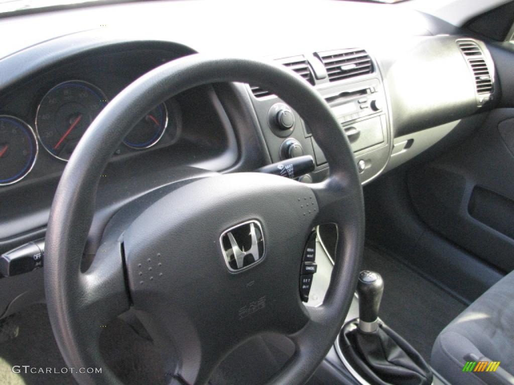 Gray Interior 2003 Honda Civic LX Sedan Photo #39760550