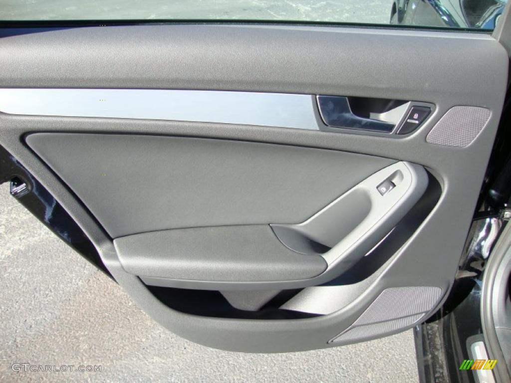2011 Audi S4 3.0 quattro Sedan Black Door Panel Photo #39762042