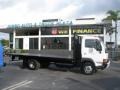 White - UD 1300 Flat Bed Stake Truck Photo No. 8