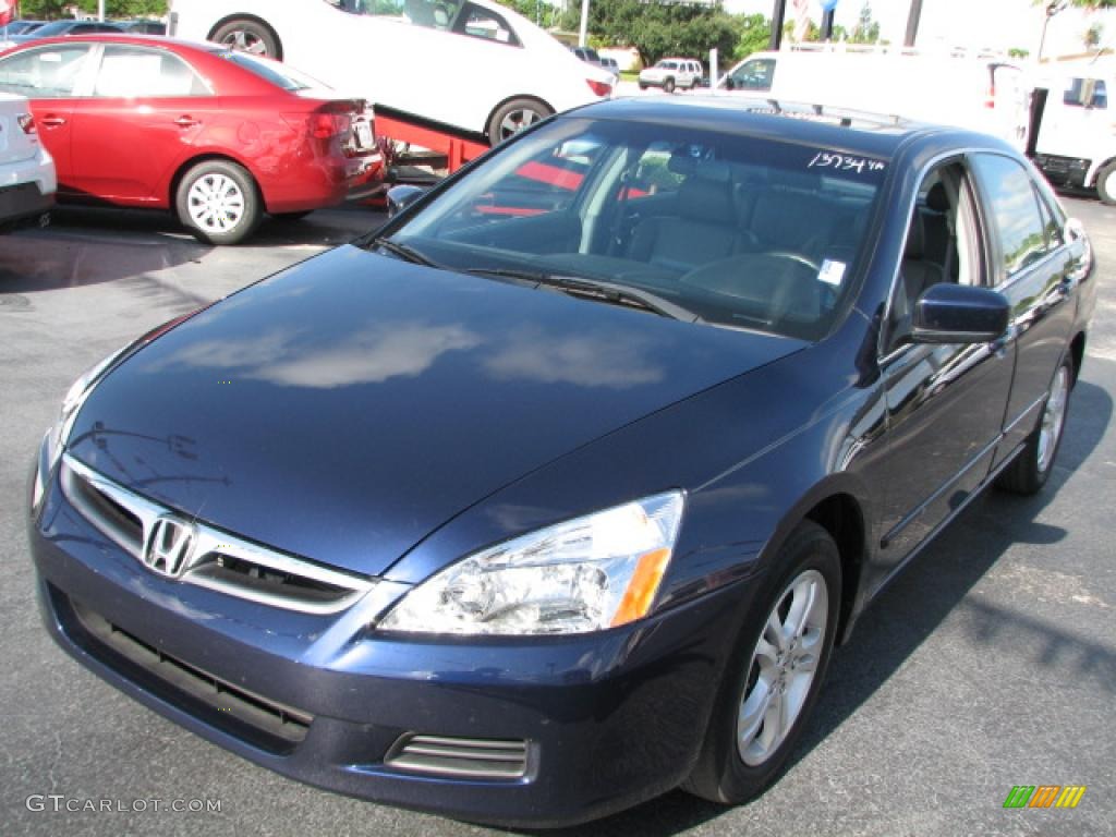 2006 Accord EX-L Sedan - Royal Blue Pearl / Black photo #5