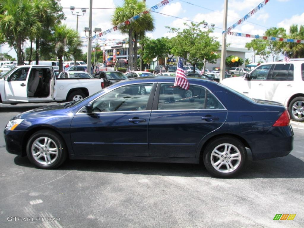2006 Accord EX-L Sedan - Royal Blue Pearl / Black photo #6