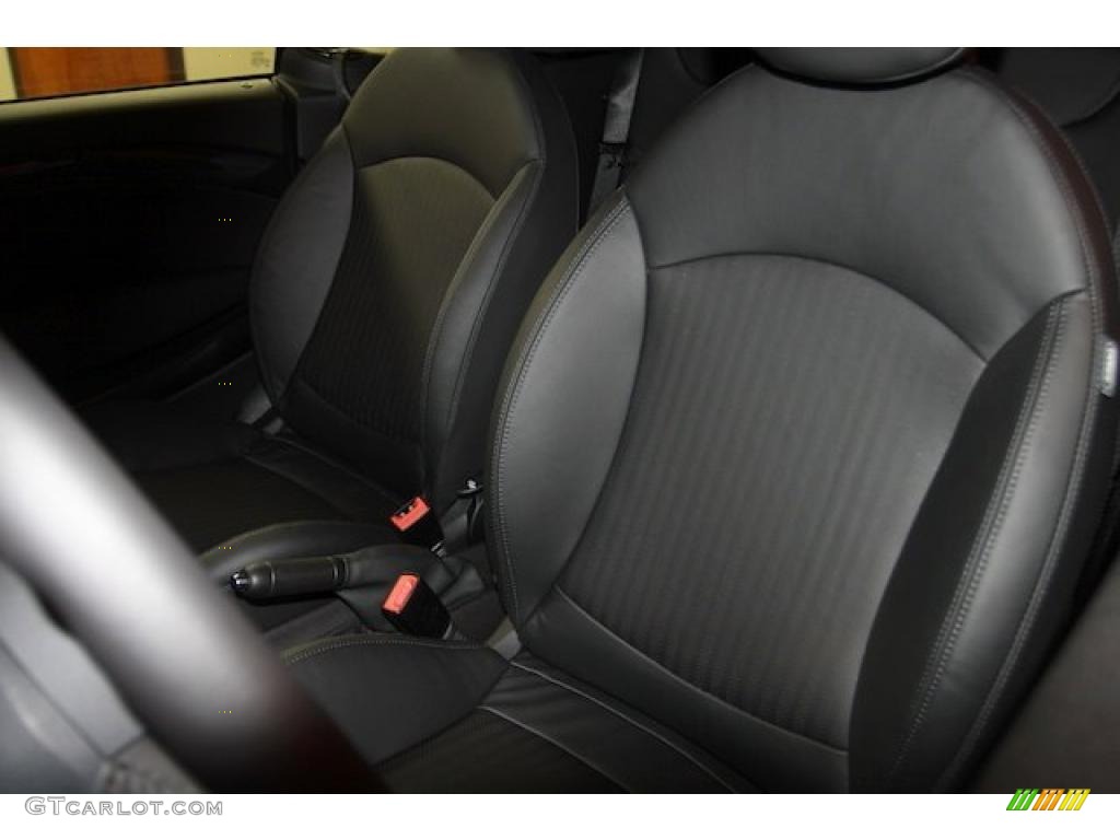 Punch Carbon Black Leather Interior 2011 Mini Cooper S Convertible Photo #39766544