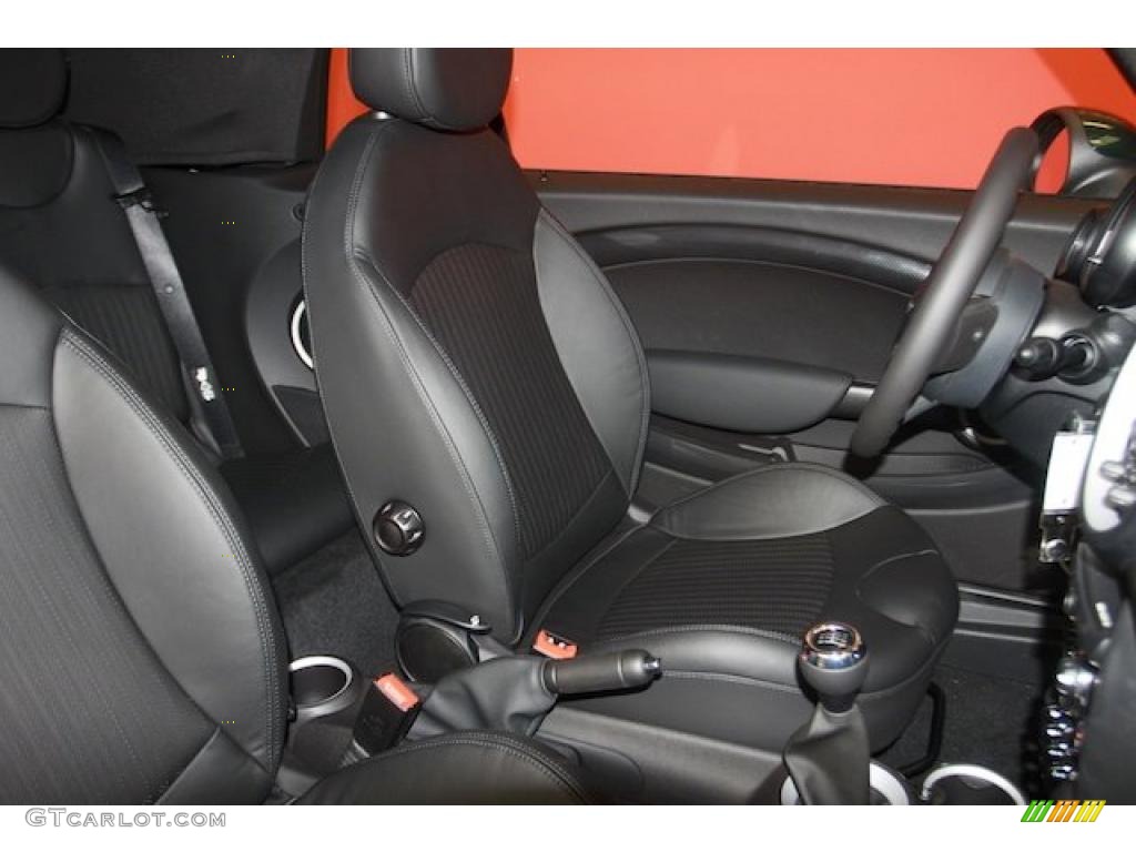 Punch Carbon Black Leather Interior 2011 Mini Cooper S Convertible Photo #39766690