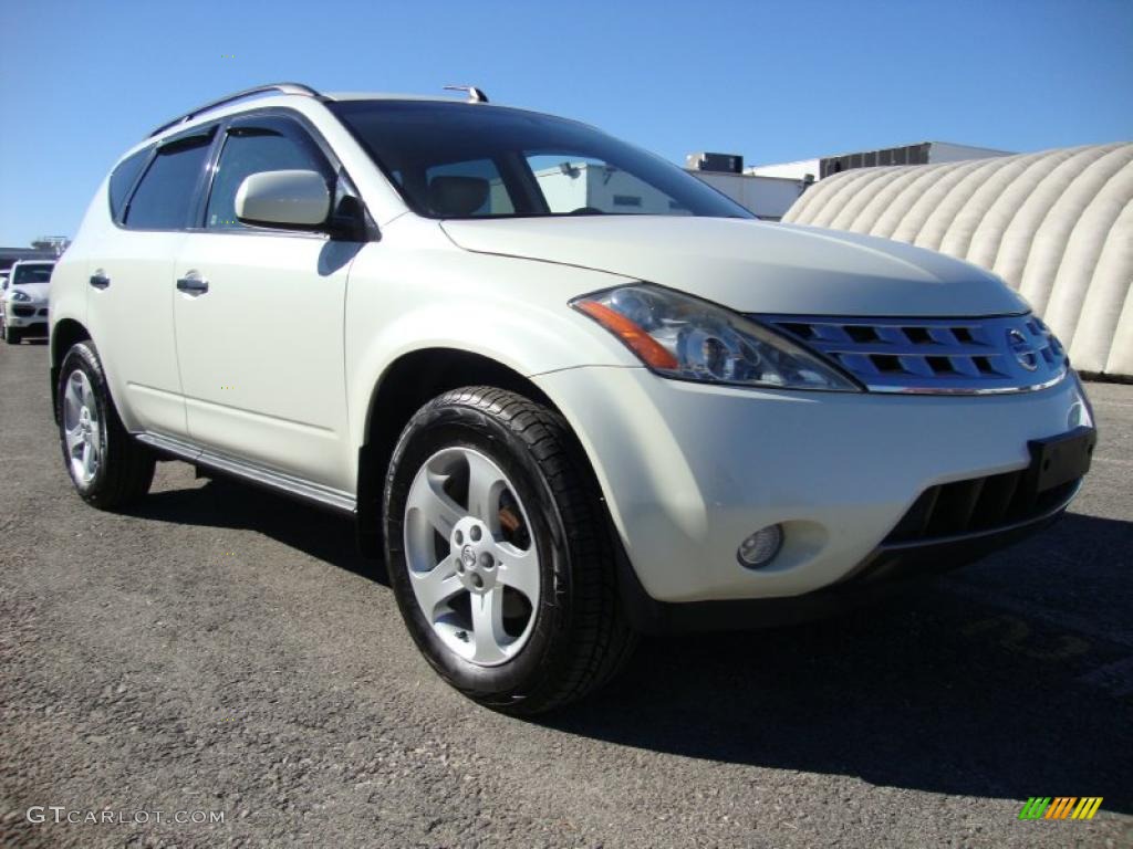 2003 Murano SL AWD - Glacier White Pearl / Cafe Latte photo #5