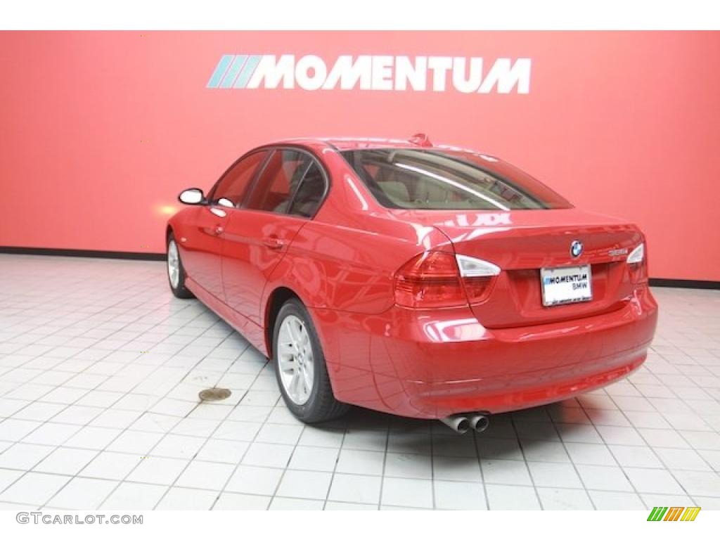 2007 3 Series 328i Sedan - Crimson Red / Beige photo #3