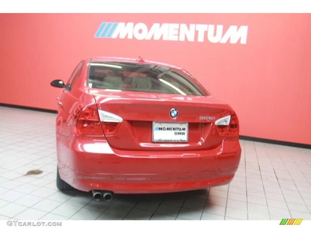 2007 3 Series 328i Sedan - Crimson Red / Beige photo #23