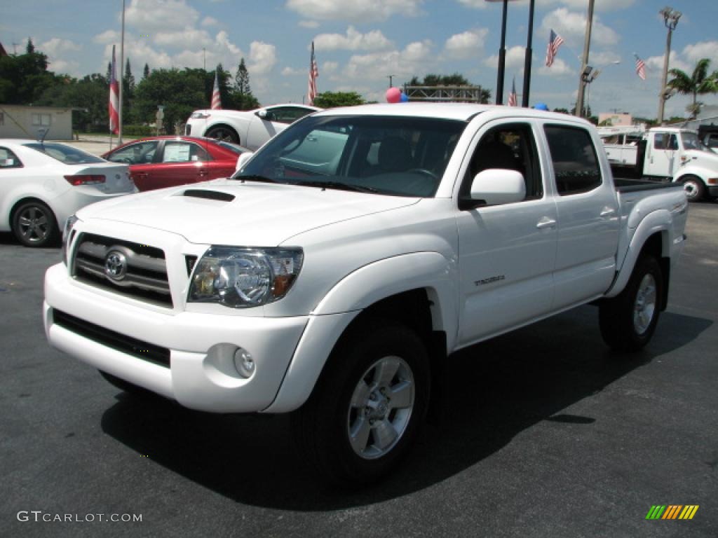 Super White 2010 Toyota Tacoma V6 SR5 TRD Sport Double Cab Exterior Photo #39768542