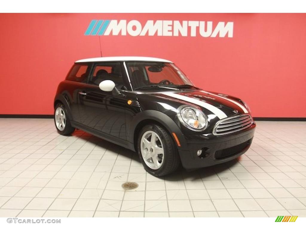 2010 Cooper Hardtop - Midnight Black Metallic / Grey/Carbon Black photo #1