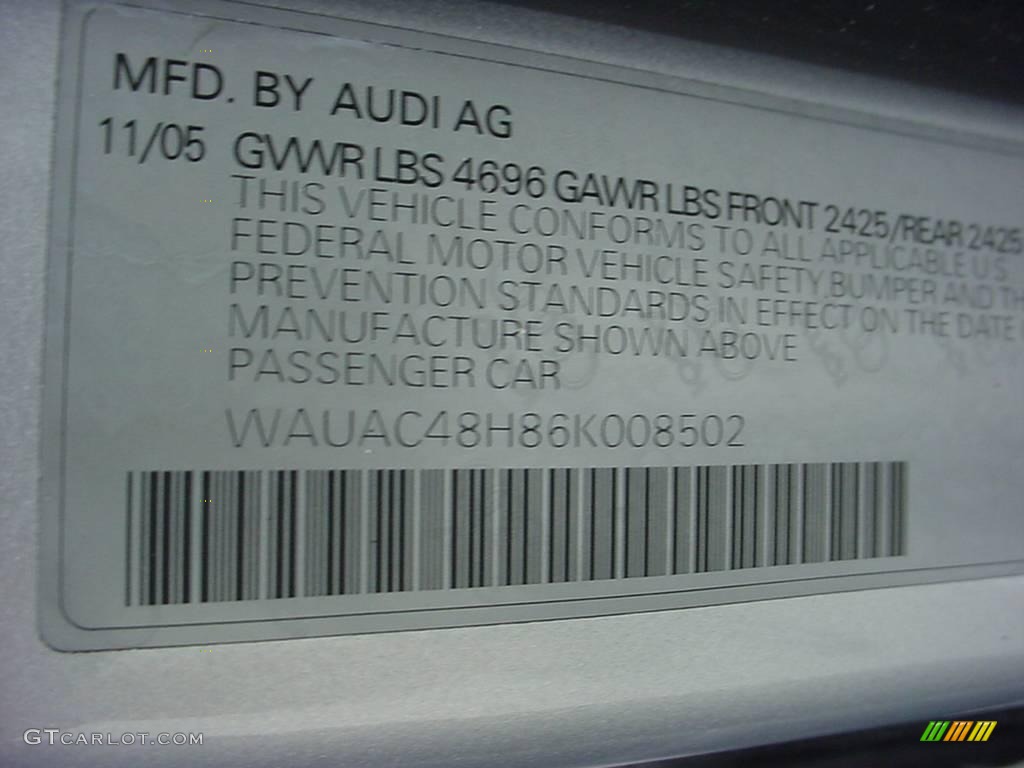 2006 A4 1.8T Cabriolet - Light Silver Metallic / Platinum photo #16