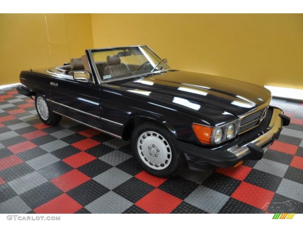 Black 1987 Mercedes-Benz SL Class 560 SL Roadster Exterior Photo #39772806