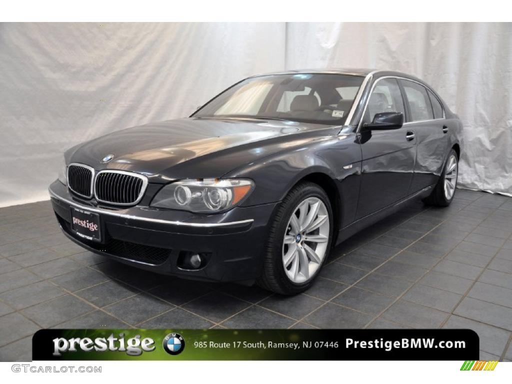 2008 7 Series 750Li Sedan - Monaco Blue Metallic / Cream Beige photo #1