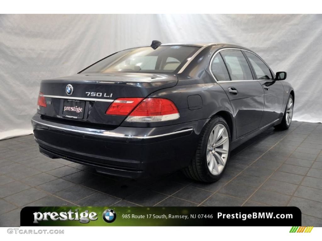 2008 7 Series 750Li Sedan - Monaco Blue Metallic / Cream Beige photo #2
