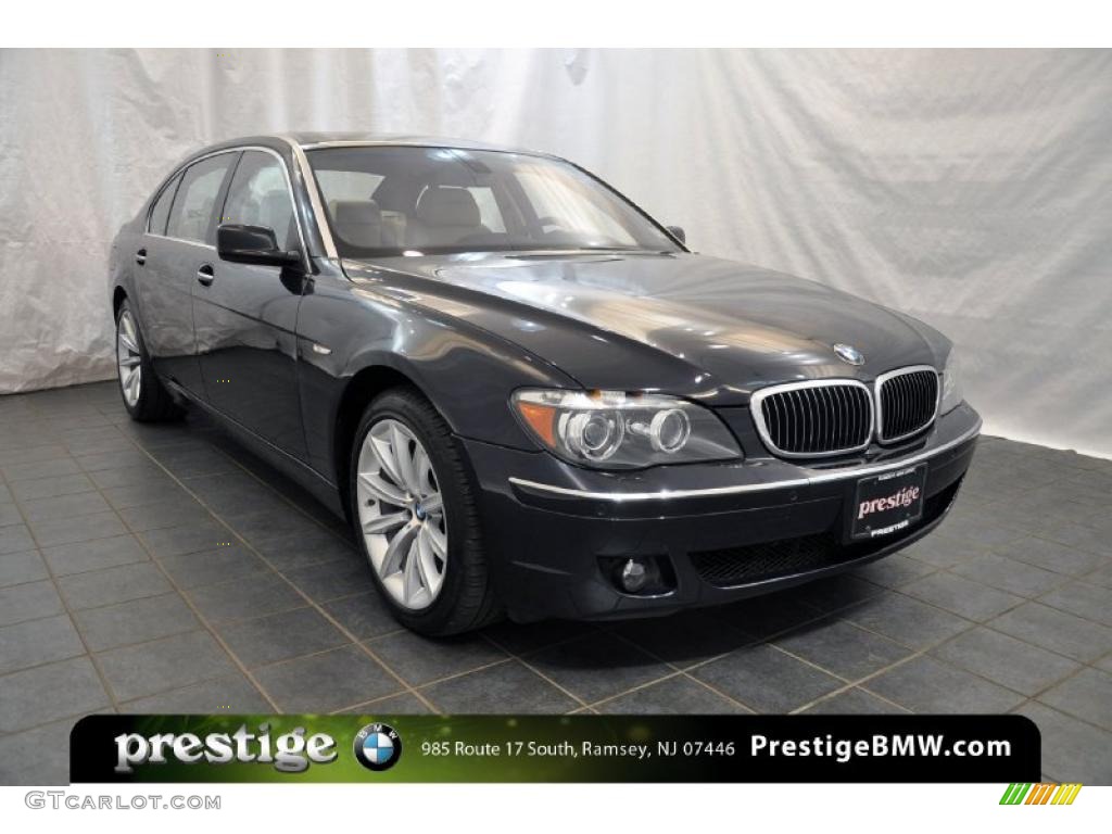 2008 7 Series 750Li Sedan - Monaco Blue Metallic / Cream Beige photo #8