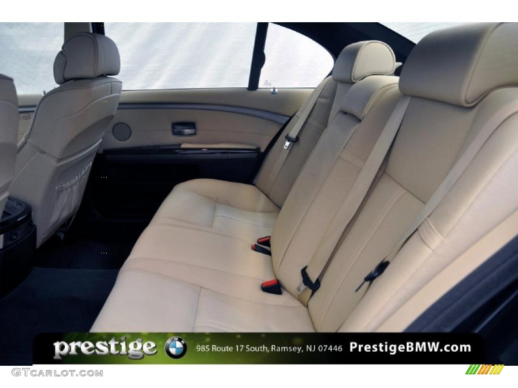 2008 7 Series 750Li Sedan - Monaco Blue Metallic / Cream Beige photo #9