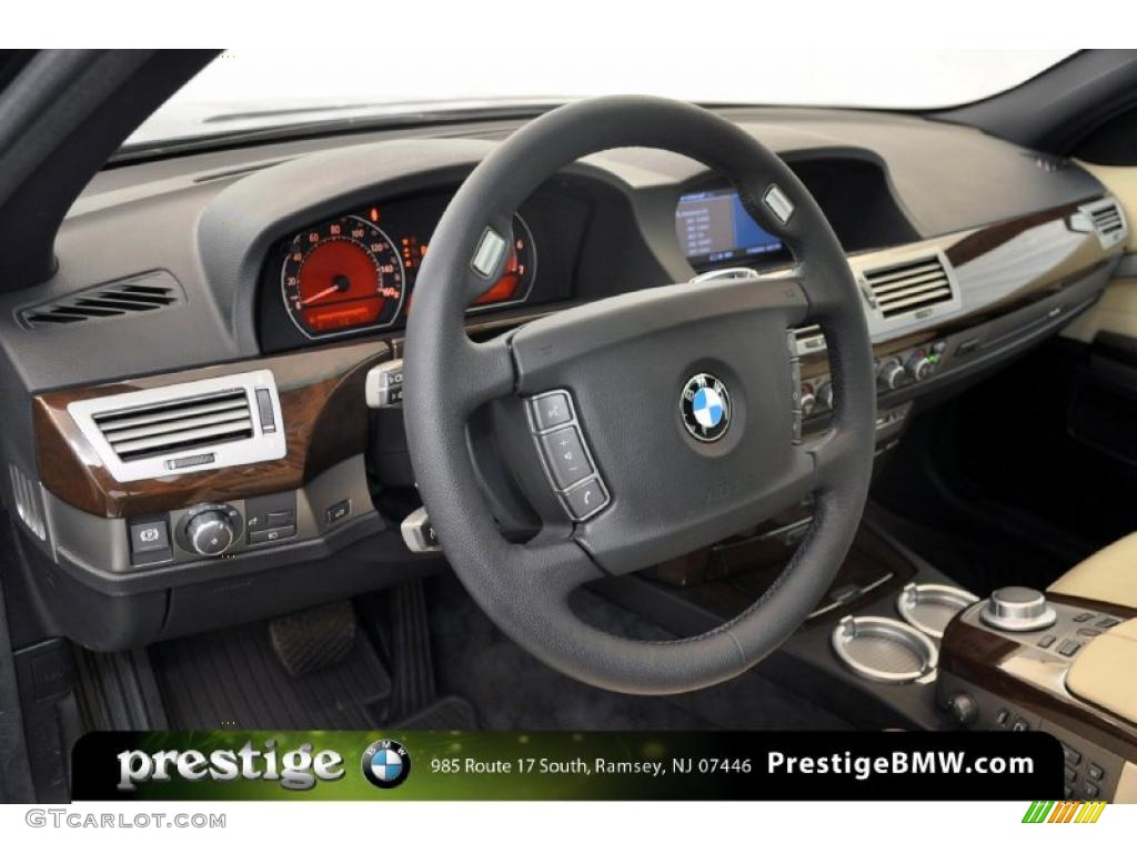 2008 7 Series 750Li Sedan - Monaco Blue Metallic / Cream Beige photo #15