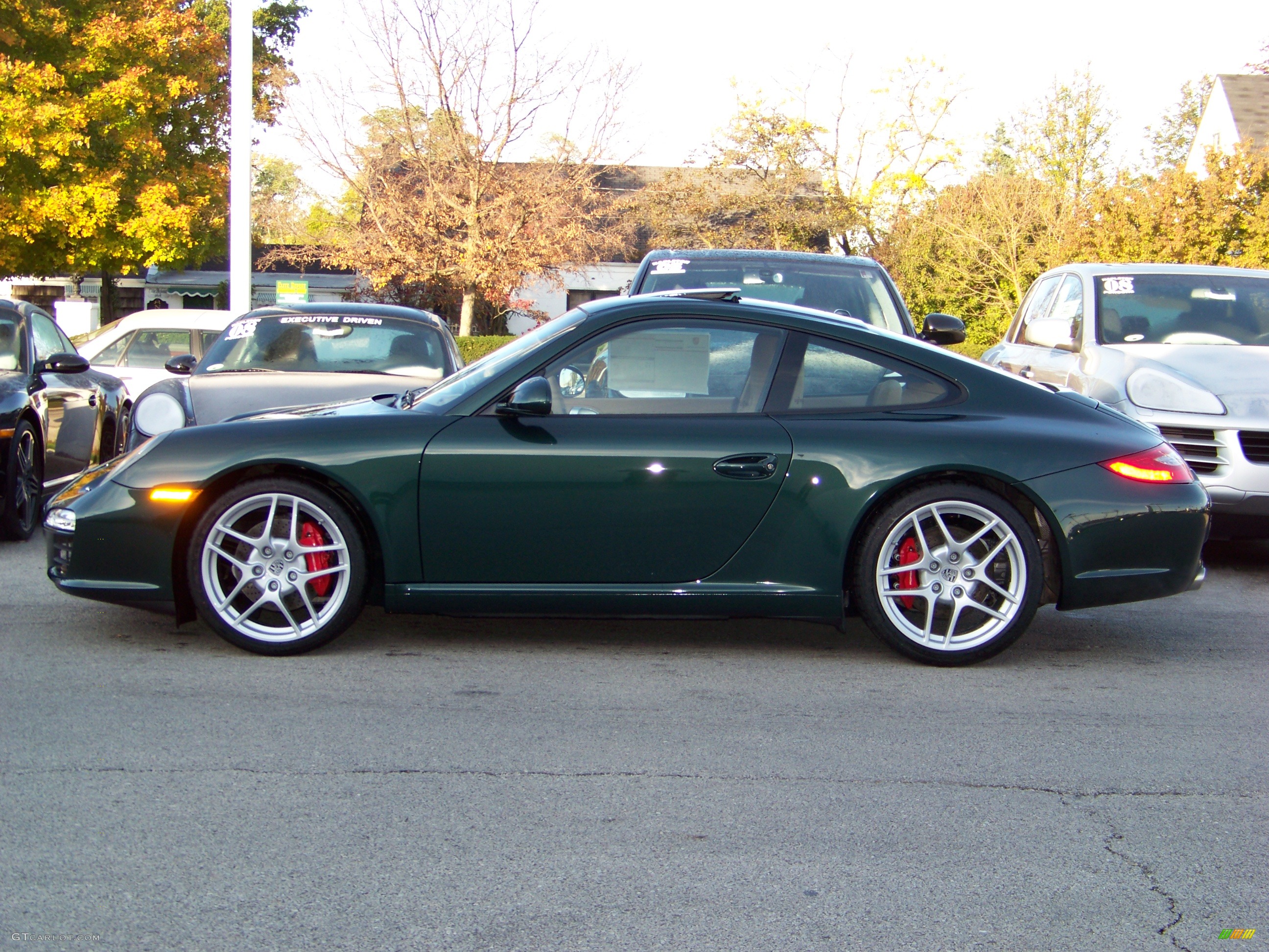 2009 911 Carrera S Coupe - Porsche Racing Green Metallic / Sand Beige photo #2