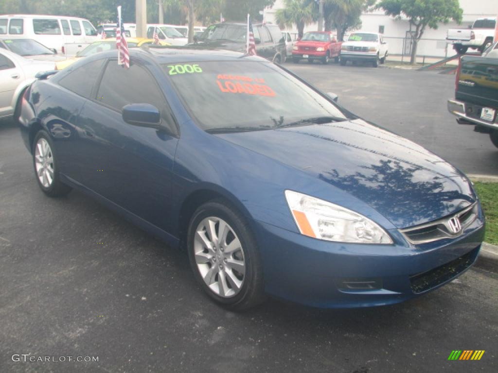 2006 Accord EX V6 Coupe - Sapphire Blue Pearl / Ivory photo #1