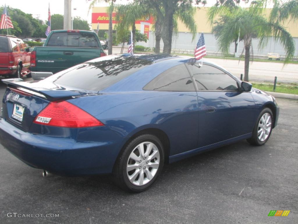 2006 Accord EX V6 Coupe - Sapphire Blue Pearl / Ivory photo #10