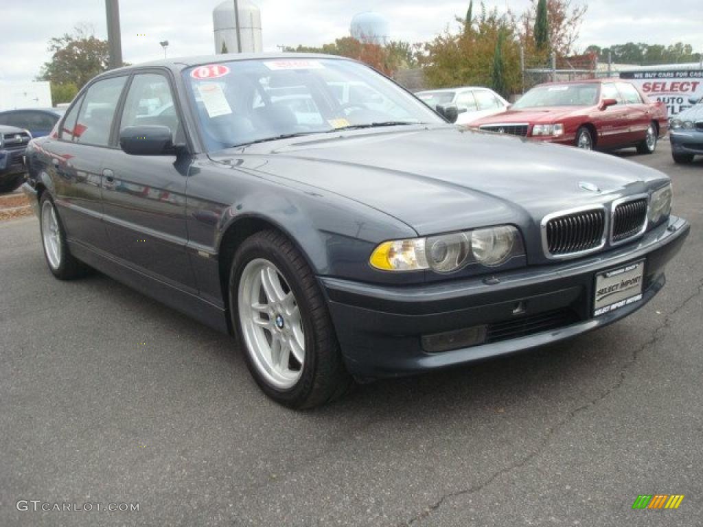 2001 7 Series 740iL Sedan - Anthracite Metallic / Grey photo #7