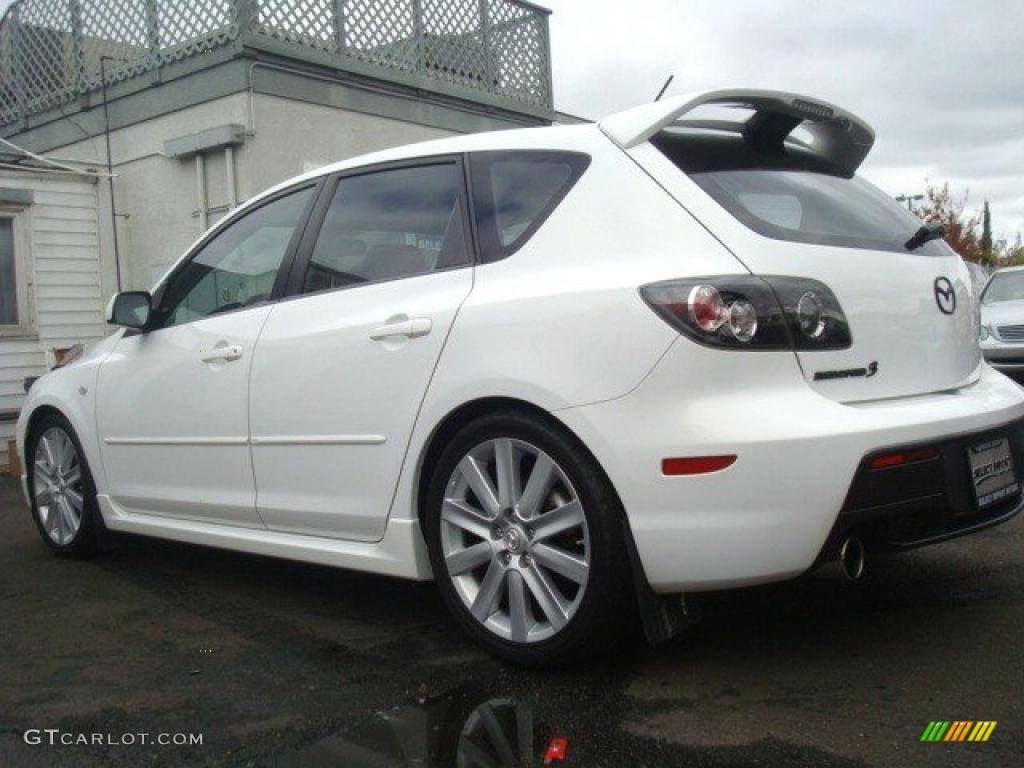 2008 MAZDA3 MAZDASPEED Sport - Crystal White Pearl Mica / MAZDASPEED Gray/Black photo #4