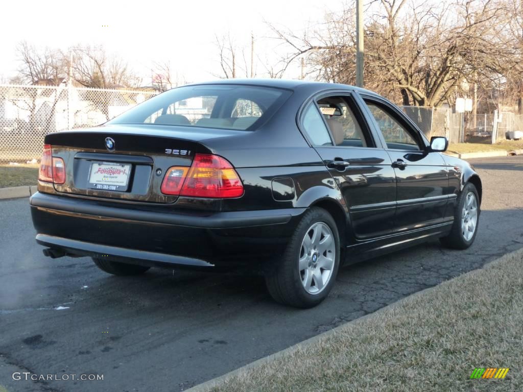 2004 3 Series 325i Sedan - Jet Black / Sand photo #3