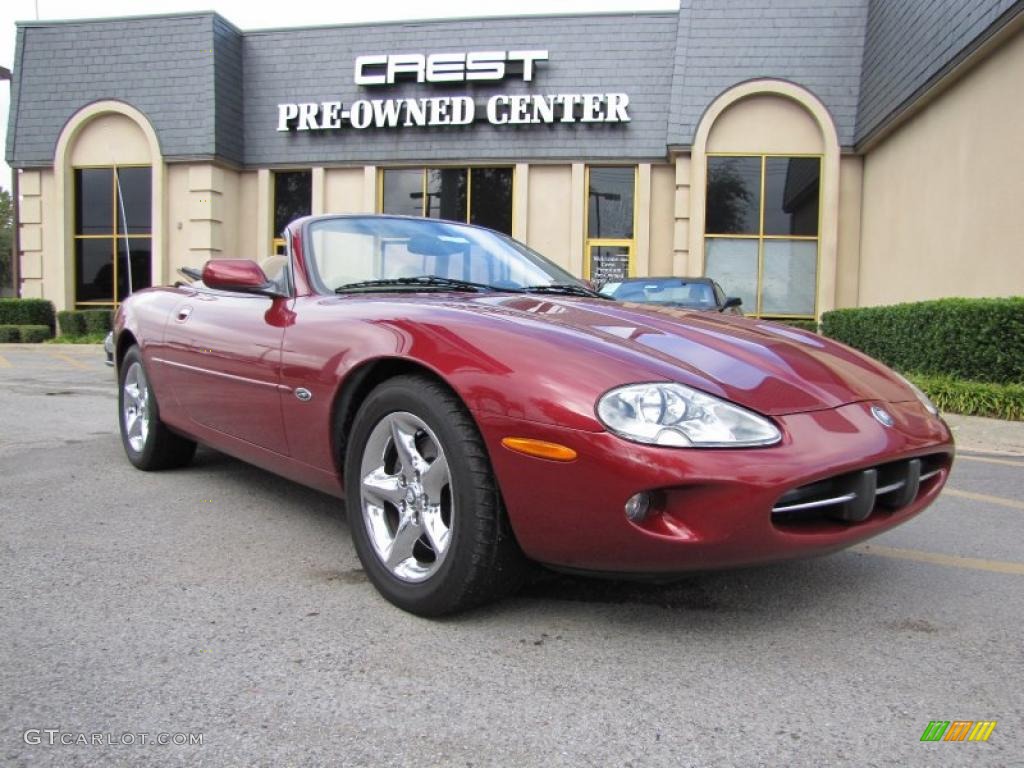 2000 XK XK8 Convertible - Carnival Red / Oatmeal photo #1