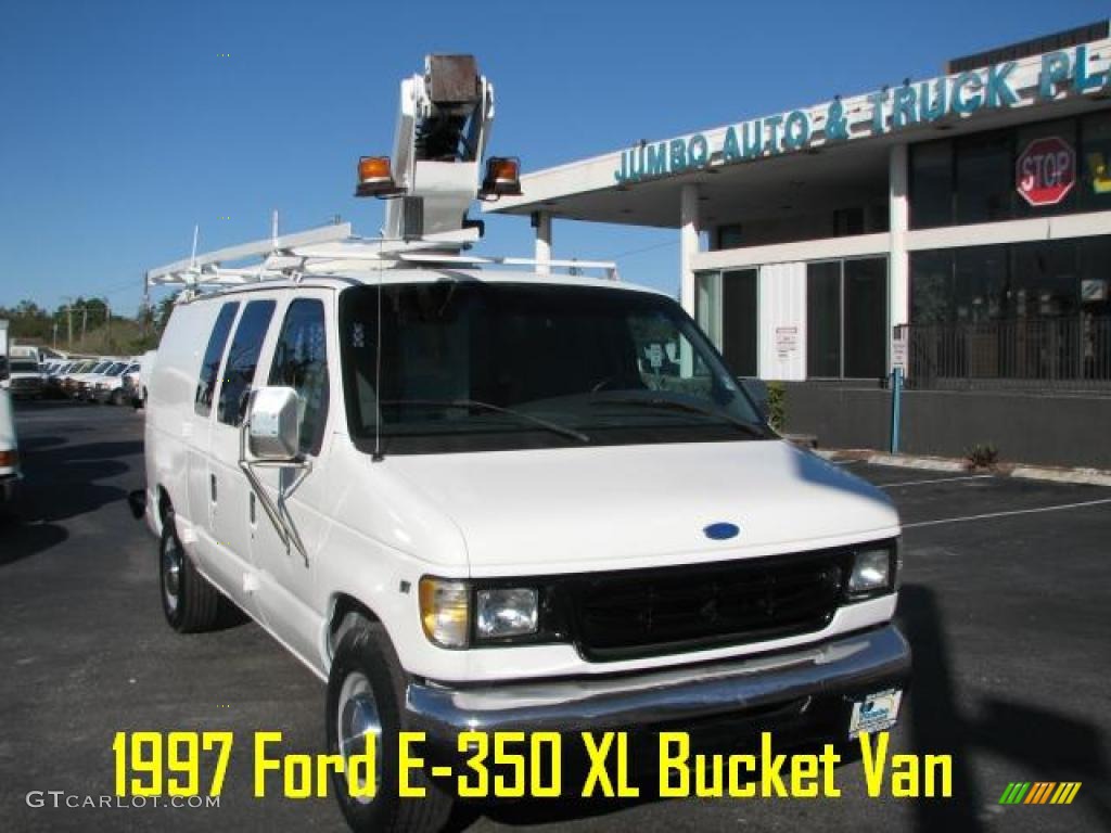 1997 E Series Van E350 Bucket Van - Oxford White / Medium Graphite photo #1