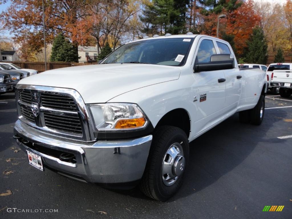 Bright White 2011 Dodge Ram 3500 HD ST Crew Cab 4x4 Dually Exterior Photo #39780024