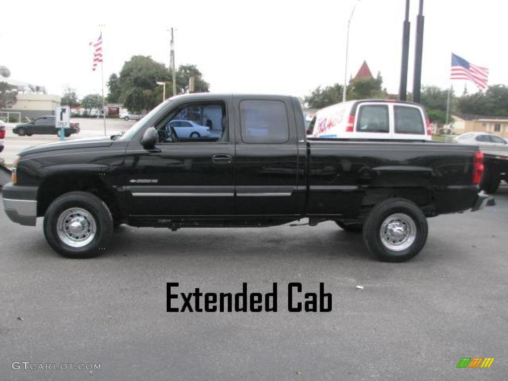 2003 Silverado 2500HD LT Extended Cab - Black / Dark Charcoal photo #4