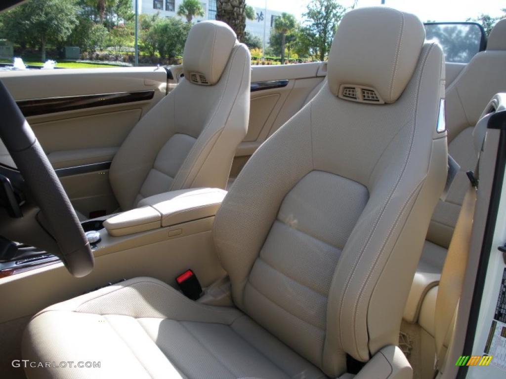 Almond/Mocha Interior 2011 Mercedes-Benz E 350 Cabriolet Photo #39782510